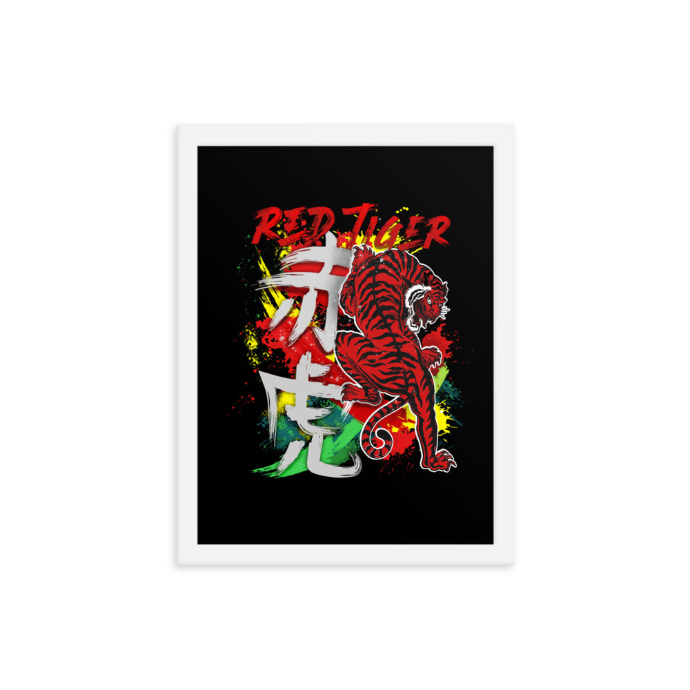Raising Tiger Framed Photo Paper Poster