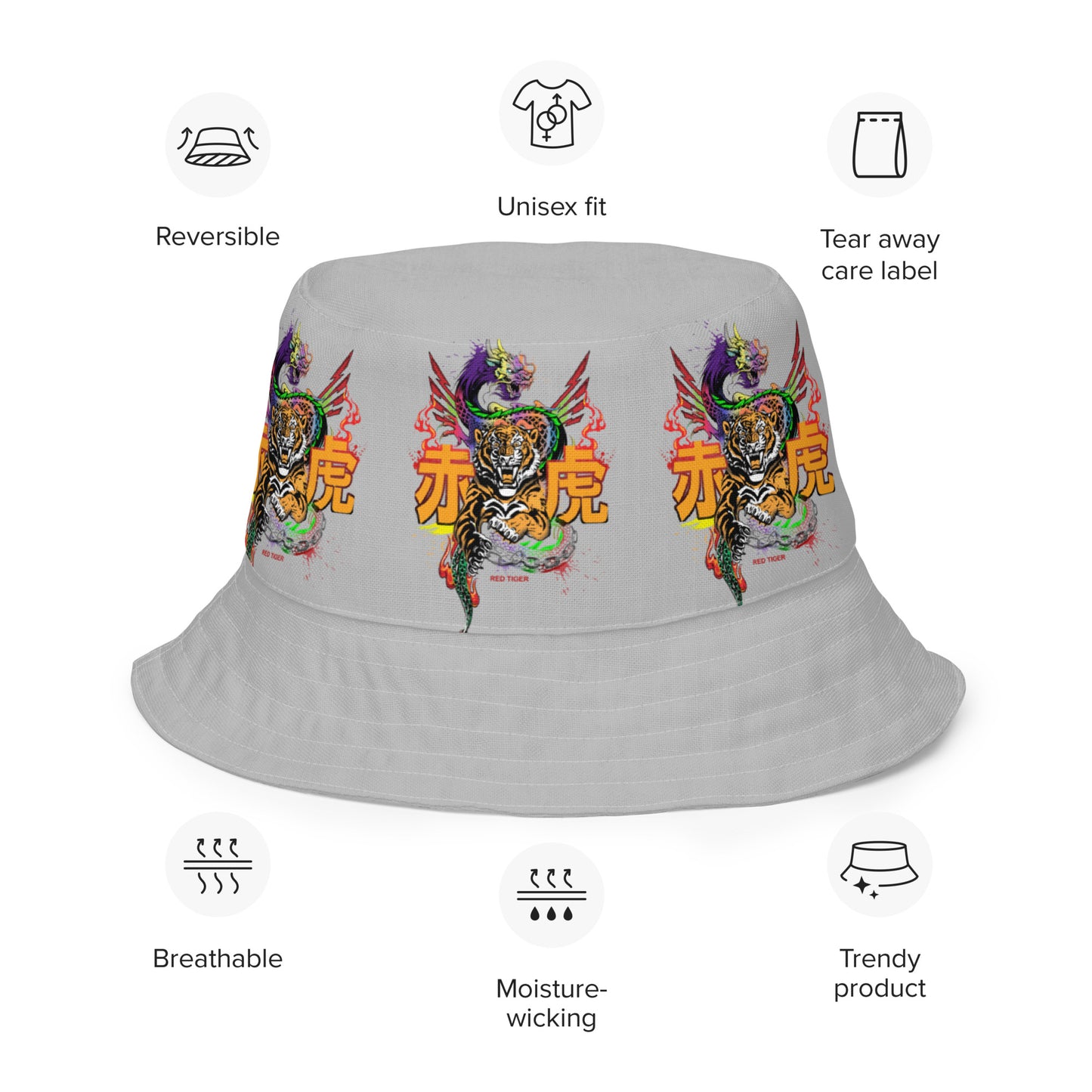 Tiger's Birth Reversible bucket hat