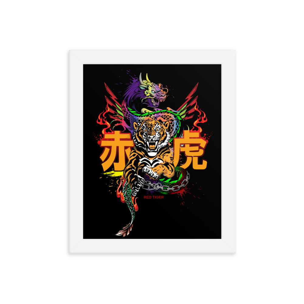 Tiger's Birth Framed Photo Paper Poster
